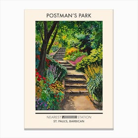 Postman S Park London Parks Garden 3 Canvas Print