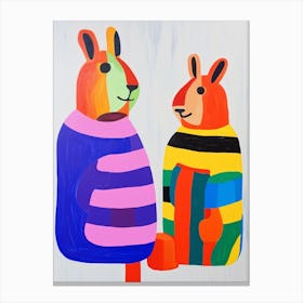 Colourful Kids Animal Art Chipmunk 3 Canvas Print