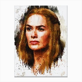 Cersei Lannister Game Of Thrones Paint Canvas Print