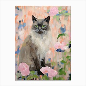 A Himalayan Cat Painting, Impressionist Painting 3 Canvas Print