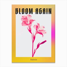 Hot Pink Gladiolus 2 Poster Canvas Print