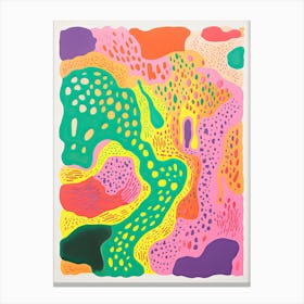 Abstract Landscape Risograph Style 28 Canvas Print