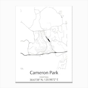 Cameron,United States Minimalist Map Canvas Print