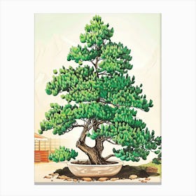 Juniper Tree Storybook Illustration 1 Canvas Print