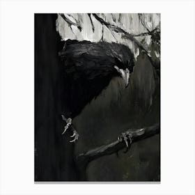 Dark Gothic Raven Canvas Print