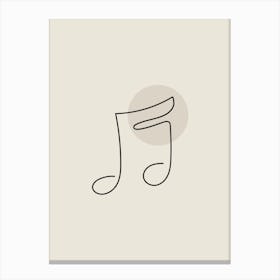 Music Note Icon Canvas Print