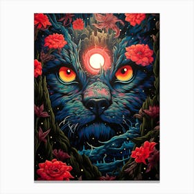 Psychedelic Cat Canvas Print