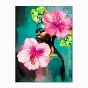 Surrounded By Flowers Canvas Print