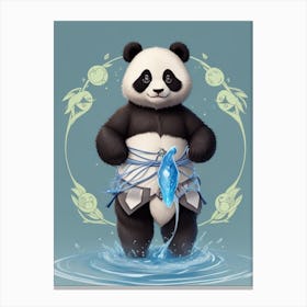 Dreamshaper V7 Creates A Tender Panda Bear Warrior For The Ear 1 Canvas Print