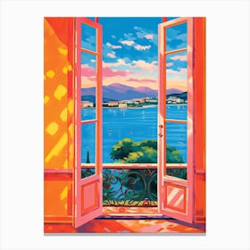 Cote D Azur Window 4 Canvas Print