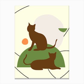 Cats On A Hill Canvas Print