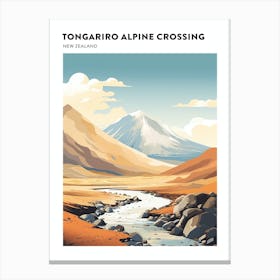 Tongariro Alpine Crossing New Zealand 2 Hiking Trail Landscape Poster Canvas Print