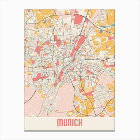 Munich Map Poster Canvas Print