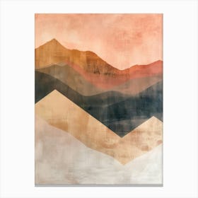 Abstract Mountain Painting 3 Canvas Print