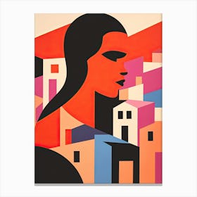 Rio De Janeiro, Brazil, Bold Outlines 4 Canvas Print