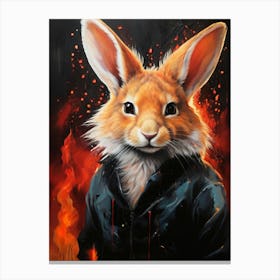 Rabbit On Fire 1 Canvas Print