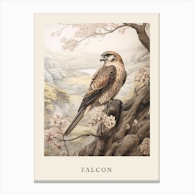 Beatrix Potter Inspired  Animal Watercolour Falcon 3 Canvas Print