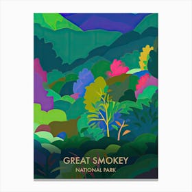 Great Smokey National Park Travel Poster Matisse Style 8 Canvas Print