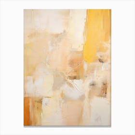 Yellow And Brown Abstract Raw Painting 2 Canvas Print
