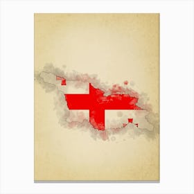 Georgia Flag Vintage 1 Canvas Print