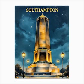 Southampton Retro Vintage Travel V 04 Canvas Print