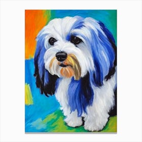 Havanese Fauvist Style dog Canvas Print