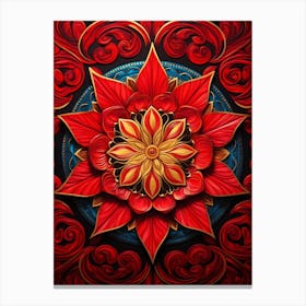 Symmetrical Mandalas Geometric Illustration 4 Canvas Print