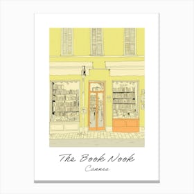 Cannes The Book Nook Pastel Colours 4 Poster Canvas Print