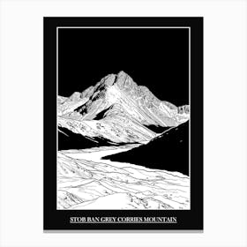 Stob Ban Grey Corries Mountain 3 Poster Canvas Print