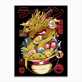 Great Ramen Dragon Japanese Canvas Print