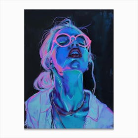 Neon Girl 4 Canvas Print