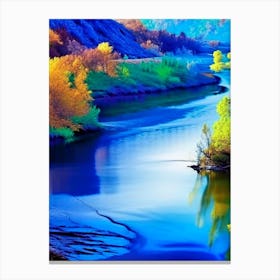 River Current Landscapes Waterscape Pop Art Photography 1 Canvas Print