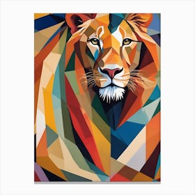 Female Lion Absstract Two Canvas Print
