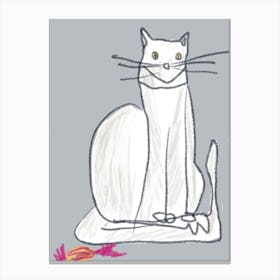 White Cat Canvas Print