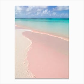 Long Bay Beach, Turks And Caicos Pink Photography Canvas Print