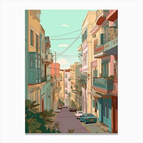 Algiers Algeria Travel Illustration 3 Canvas Print