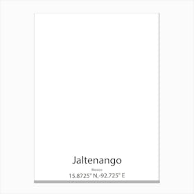 Jaltenango,Mexico Minimalist Map Leinwandbild