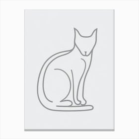 Cat On A White Background Canvas Print