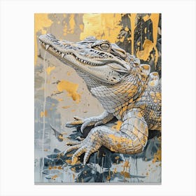 Alligator Precisionist Illustration 1 Canvas Print