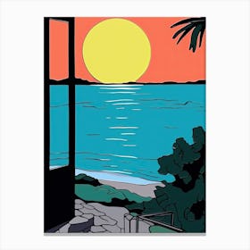 Minimal Design Style Of Barbados 3 Canvas Print