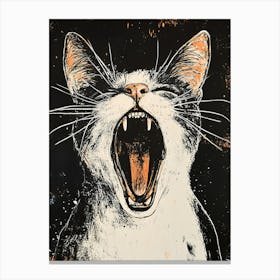 Fantastic Screaming Cat Canvas Print