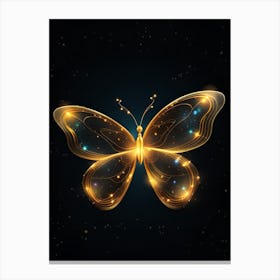 Golden Butterfly 47 Canvas Print