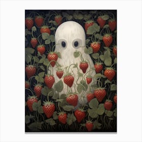 Ghost In The Strawberry Field 4 Canvas Print