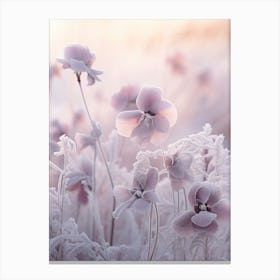 Frosty Botanical Viola 2 Canvas Print