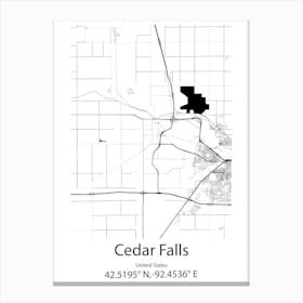 Cedar Falls,United States Minimalist Map Canvas Print