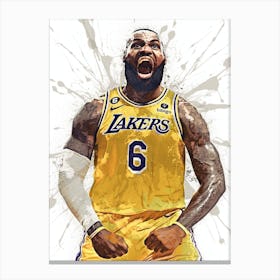 Lebron James La Lakers Canvas Print