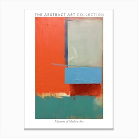 Red And Blue Abstract Painting 5 Exhibition Poster Canvas Print