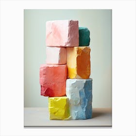 Stacked Blocks, Stones Art 3 Canvas Print