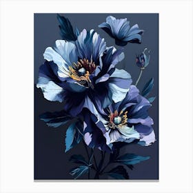 Blue Poppy Painting Canvas Print