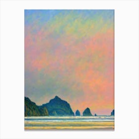 Cannon Beach Oregon Monet Style Canvas Print